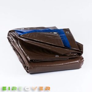 185 GSM Brown/Blue Tarpaulin