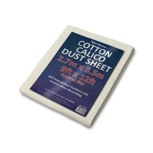 Cotton calico dust sheet 2.7m x 3.6m (9' x 12')