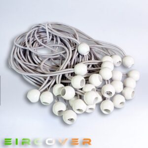 Large white bungee ball ties 30cm ( 30pk )
