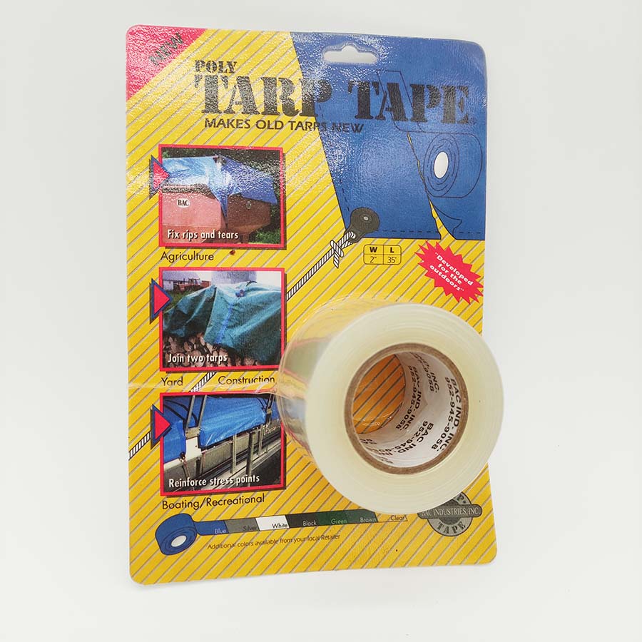 Small clear tarp tape (2″ x 35′) - Tarpaulin Warehouse