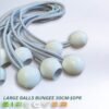 2. Large white ball bungees 30cm -10 pk