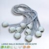 3. Large white ball bungees 30cm -10 pk