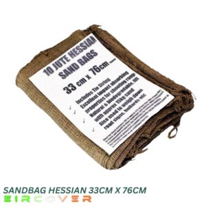 Sandbags Hessian 33 cm X 76cm (13'X30') - 10 Pack