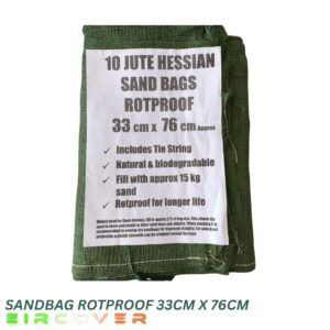 Sandbags Rot Proof Hessian 33 cm X 76cm (13'X30') - 10 Pack