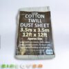1. Cotton Twill Dust Sheet 3.5m X 3.5m 1