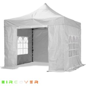 Pop Up Gazebo Steel Hex 40mm 3m x 3m White